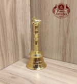 Brass Pooja Bell with Nandi Handle 4.6 Inch - Image 3