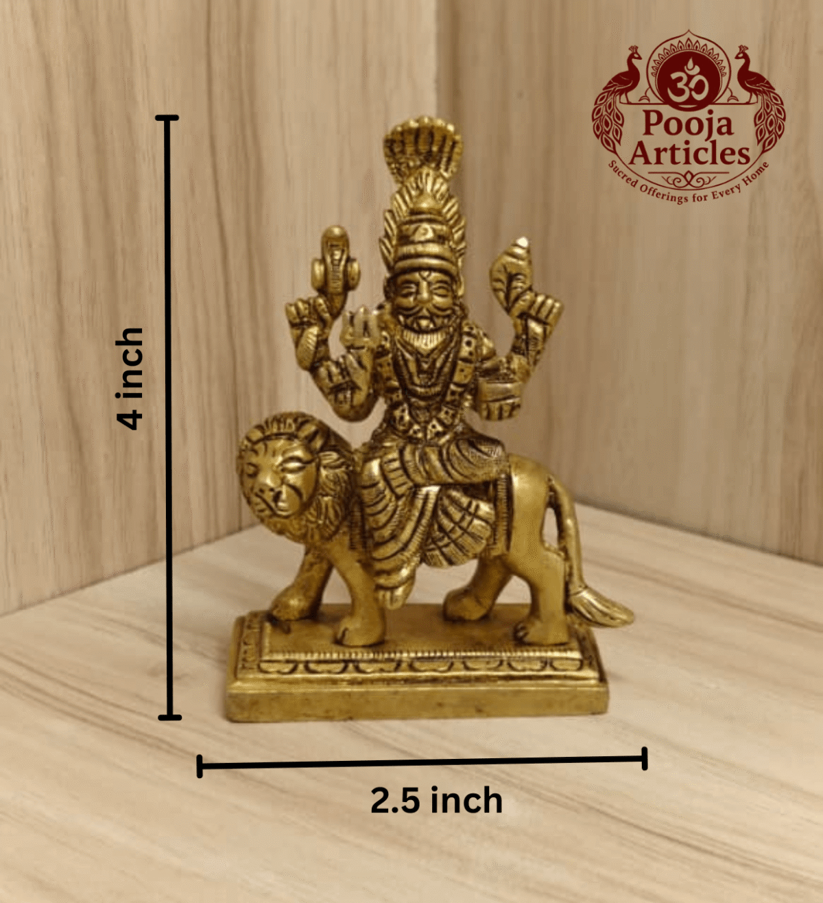 Brass Pratyangira Devi Statue 4 Inch