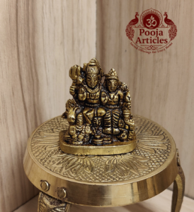 Brass Shiva Family Idol 1.6 Inch 5 Brass Shiva Family Idol 1.6 Inch