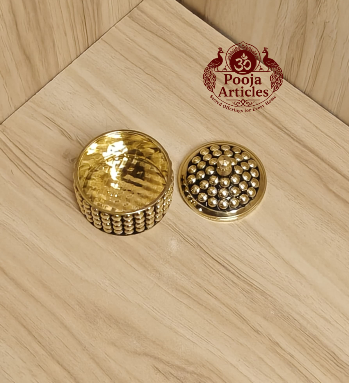 Brass Sindoor Box 2 Inch - Image 3