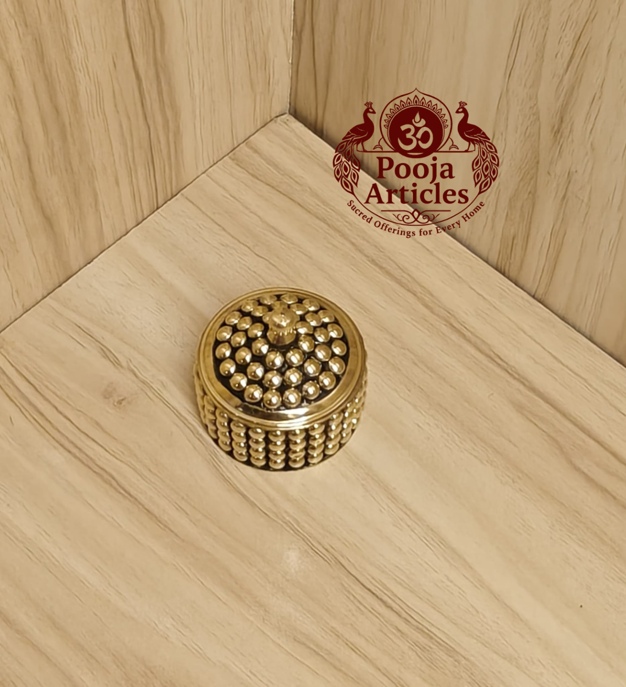 Brass Sindoor Box 2 Inch Brass Sindoor Box 2 Inch