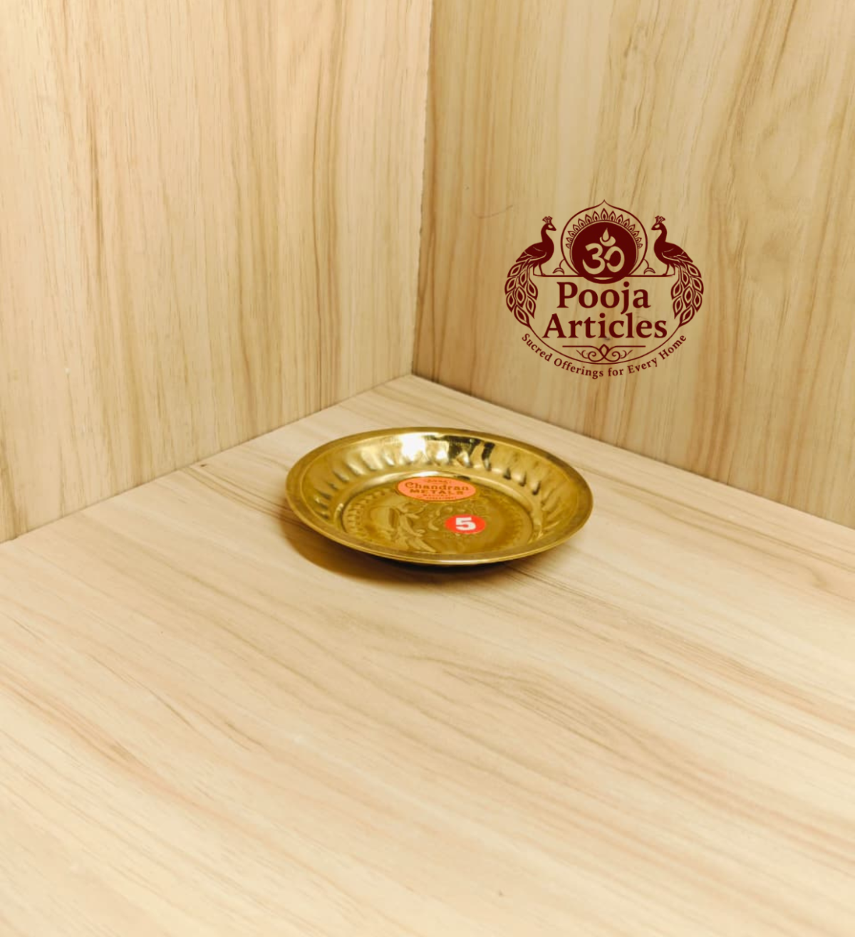 Brass Small Pooja Plate 4.3 Inch