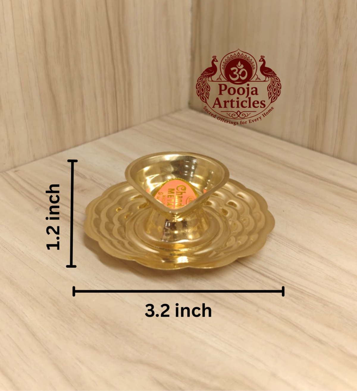 Brass Mini Table Oil Lamp 3.2 Inch