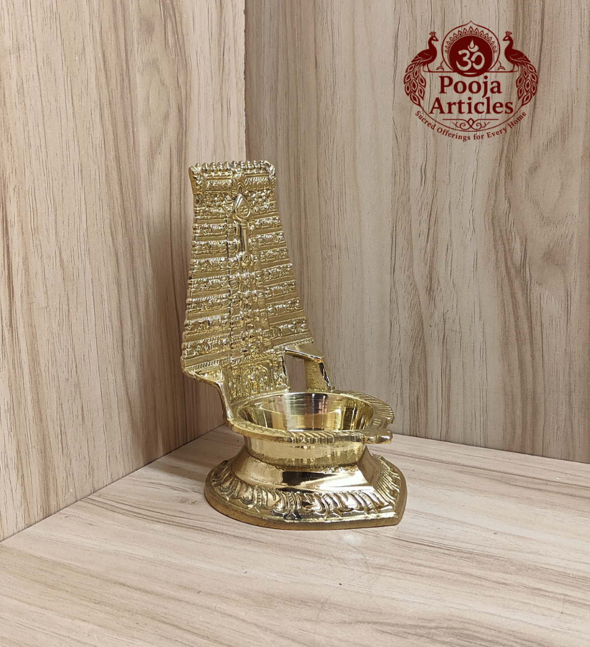 Brass Thiruchendur Gopuram Vilakku 5.5 Inch - Image 3