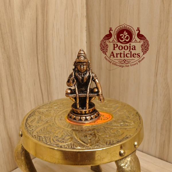 Copper Ayyappan Statue 2 Inch