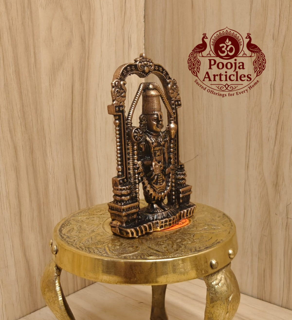 Copper Balaji Idol 3 Inch