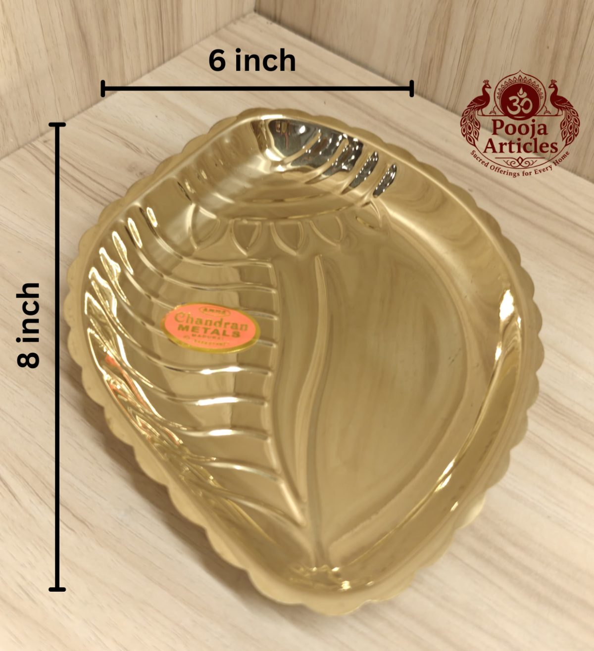Brass Shanku Plate 8 Inch