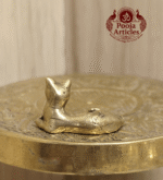 Miniature Brass Cat Figurine 0.5 Inch
