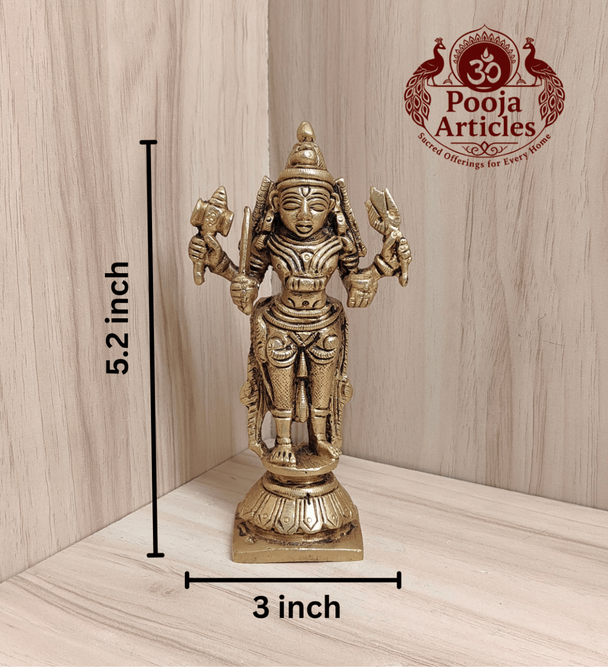 Brass Mariamman Idol 5.2 Inch - Image 2
