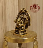 Brass Mini Ganesha Idol With Arch 2.5 Inch