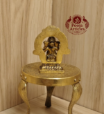 Brass Mini Ganesha Idol With Arch 2.5 Inch