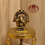 Brass Mini Ganesha Idol With Arch 2.5 Inch