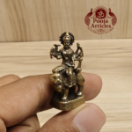 Miniature Brass Durga Devi Statue 1.5 Inch
