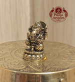 Miniature Brass Ganesha Statue 1.1 Inch