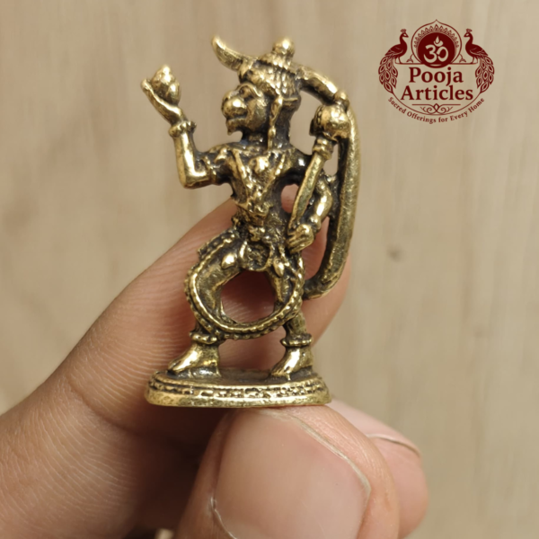 Miniature Brass Hanuman Statue 1.5 Inch