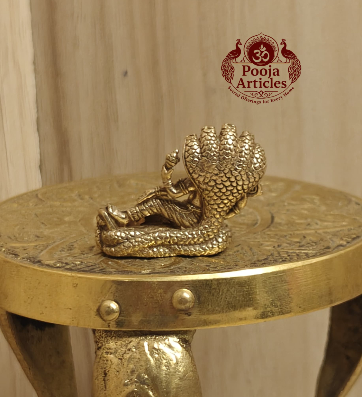 Miniature Brass Vishnu Statue 1 Inch