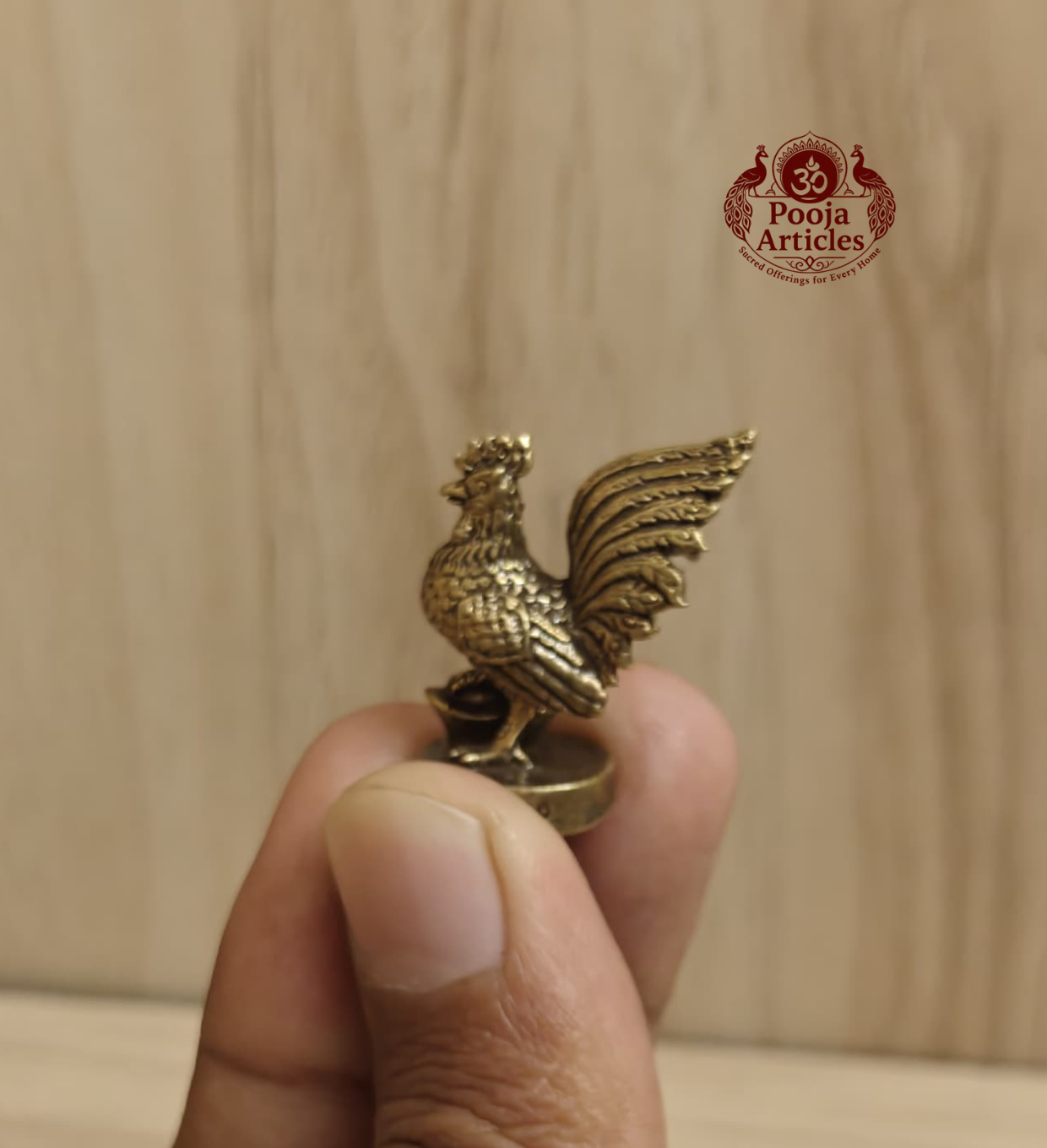 Miniature Brass Lucky Rooster Statue 1.2 Inch Miniature Brass Lucky Rooster Statue 1.2 Inch