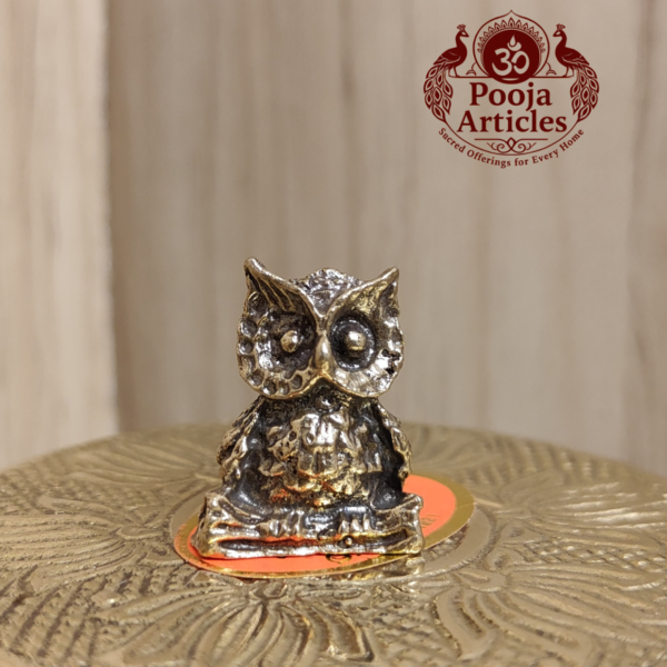 Miniature Brass Owl Figurine 1 Inch