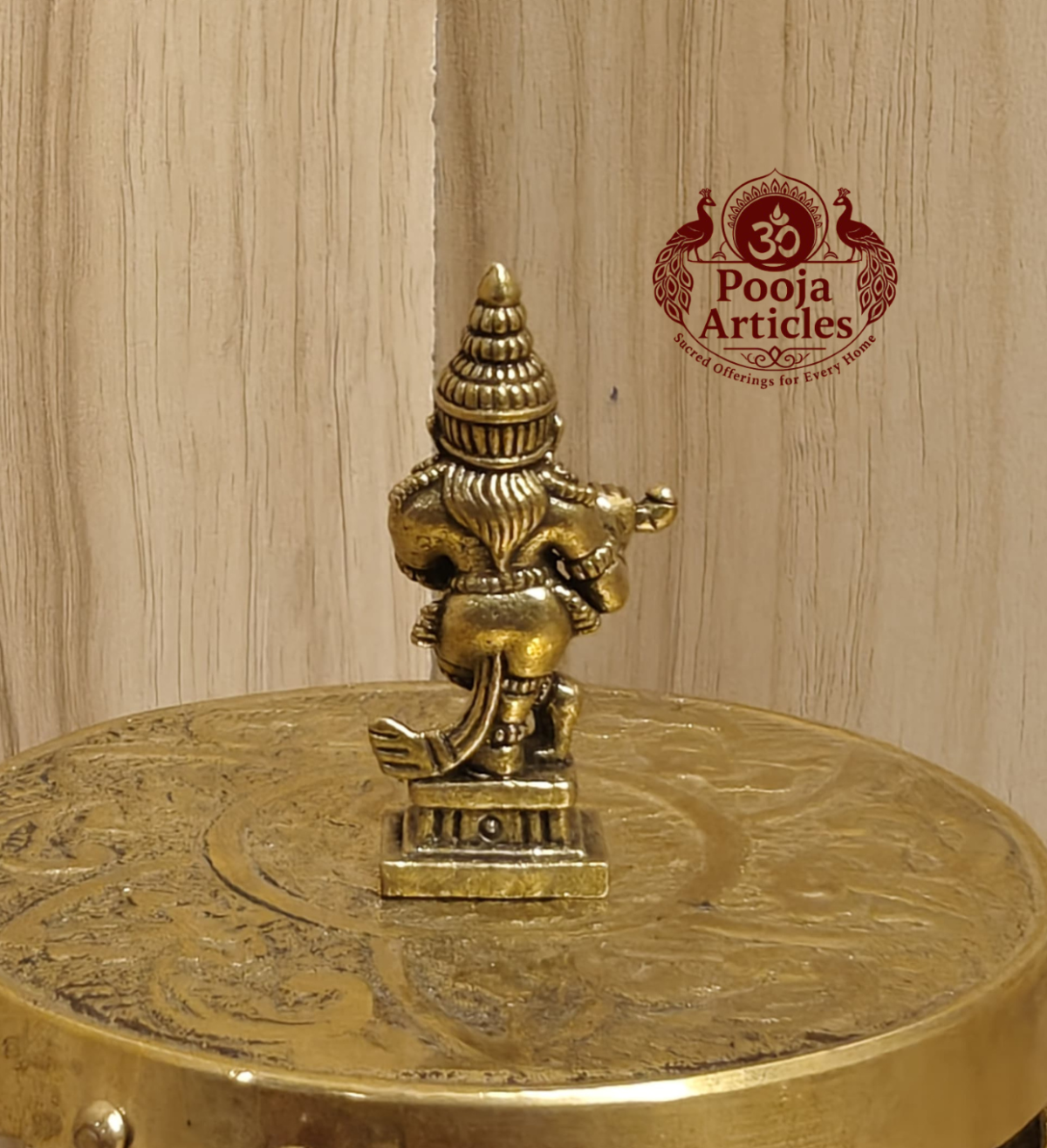 Miniature Brass Krishna Murti 1.6 Inch