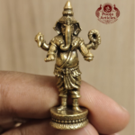 Miniature Brass Standing Ganesh Idol 1.6 Inch