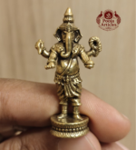 Miniature Brass Standing Ganesh Idol 1.6 Inch