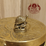 Miniature Brass Tortoise Statue 0.9 Inch