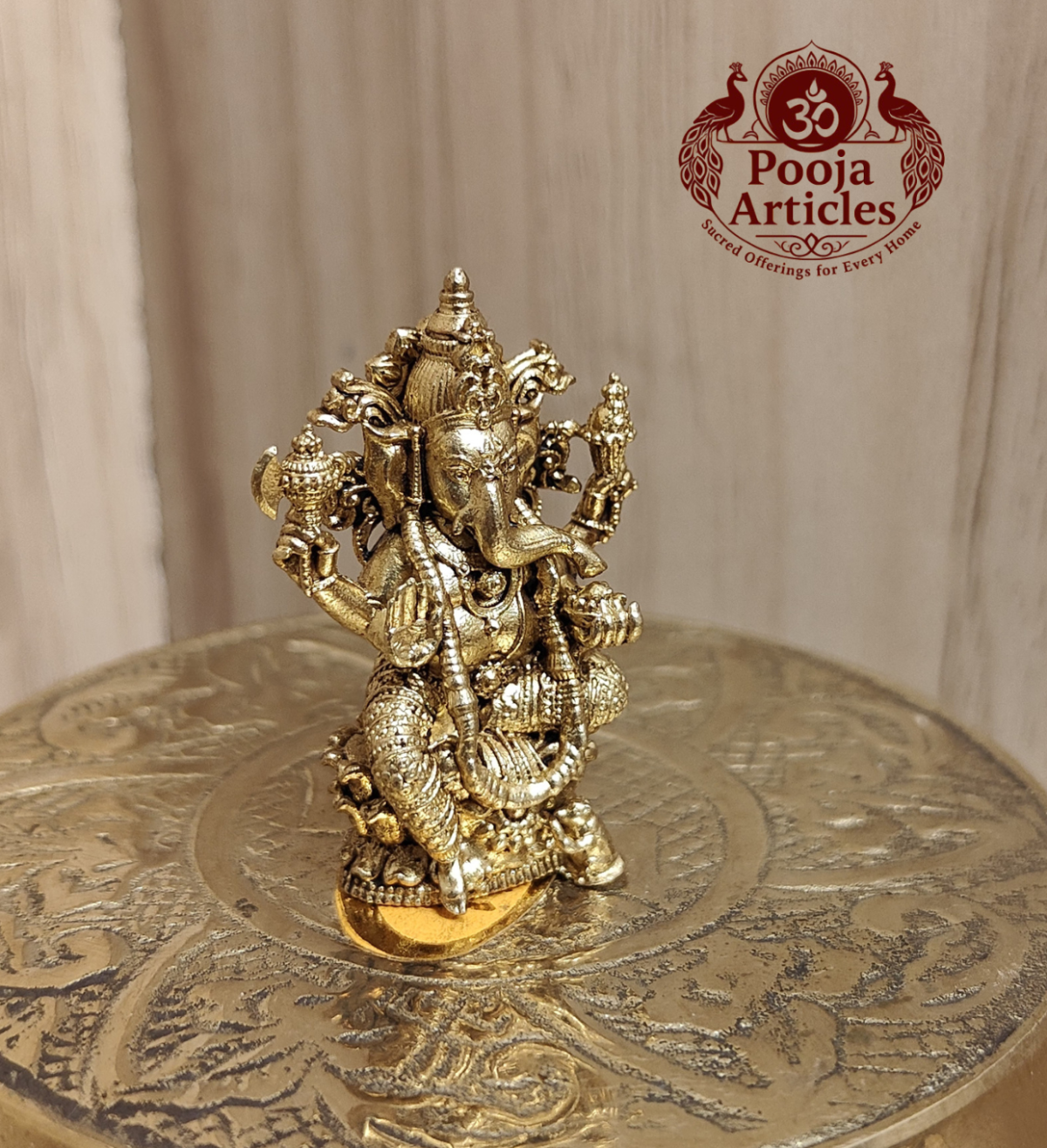 Panchaloha Ganesha Idol 1.5 Inch - Image 3