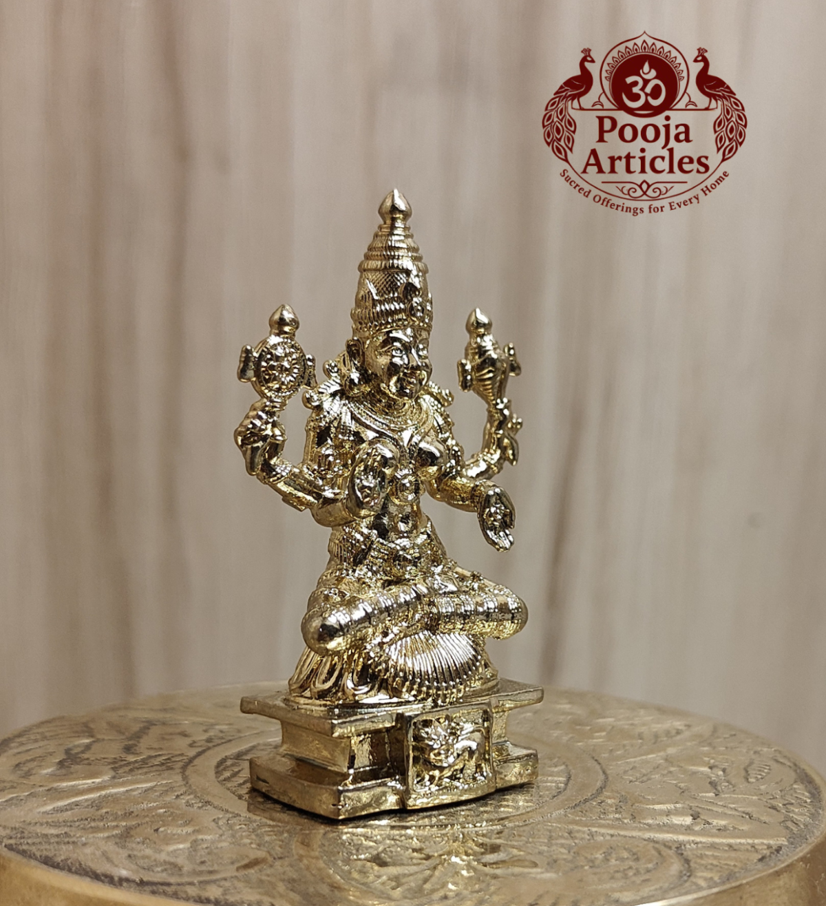 Panchaloha Lakshmi Statue 2 Inch - Image 3