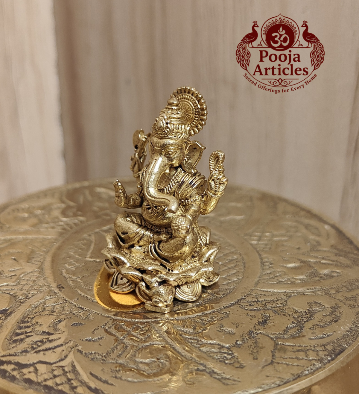 Panchaloha Ganesha Idol 1.2 Inch - Image 4