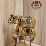 Premium Brass Elephant Statue 2.5 Inch