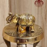 Premium Brass Elephant Statue 1.5 Inch