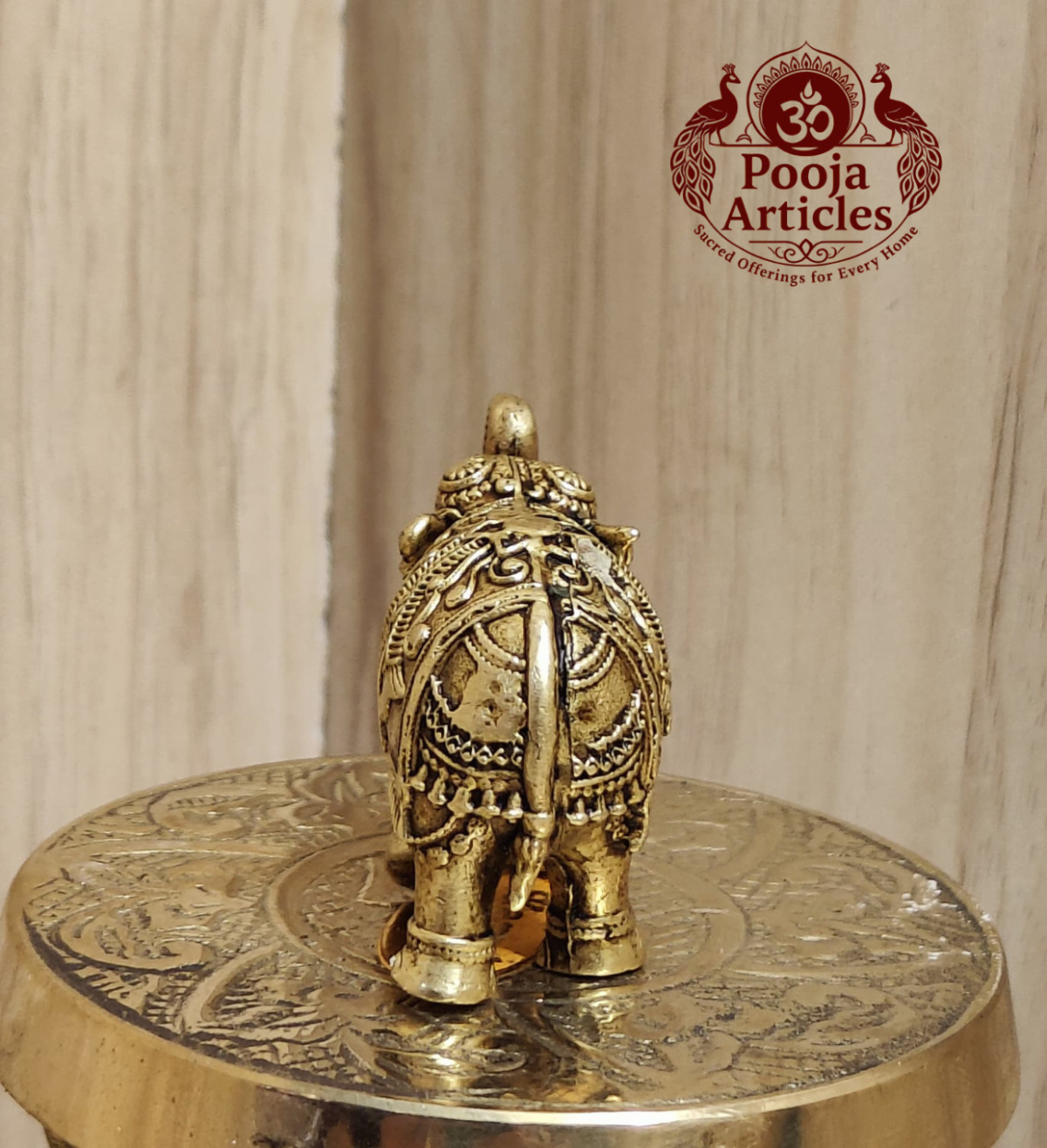 Premium Brass Elephant Statue 1.5 Inch - Image 5