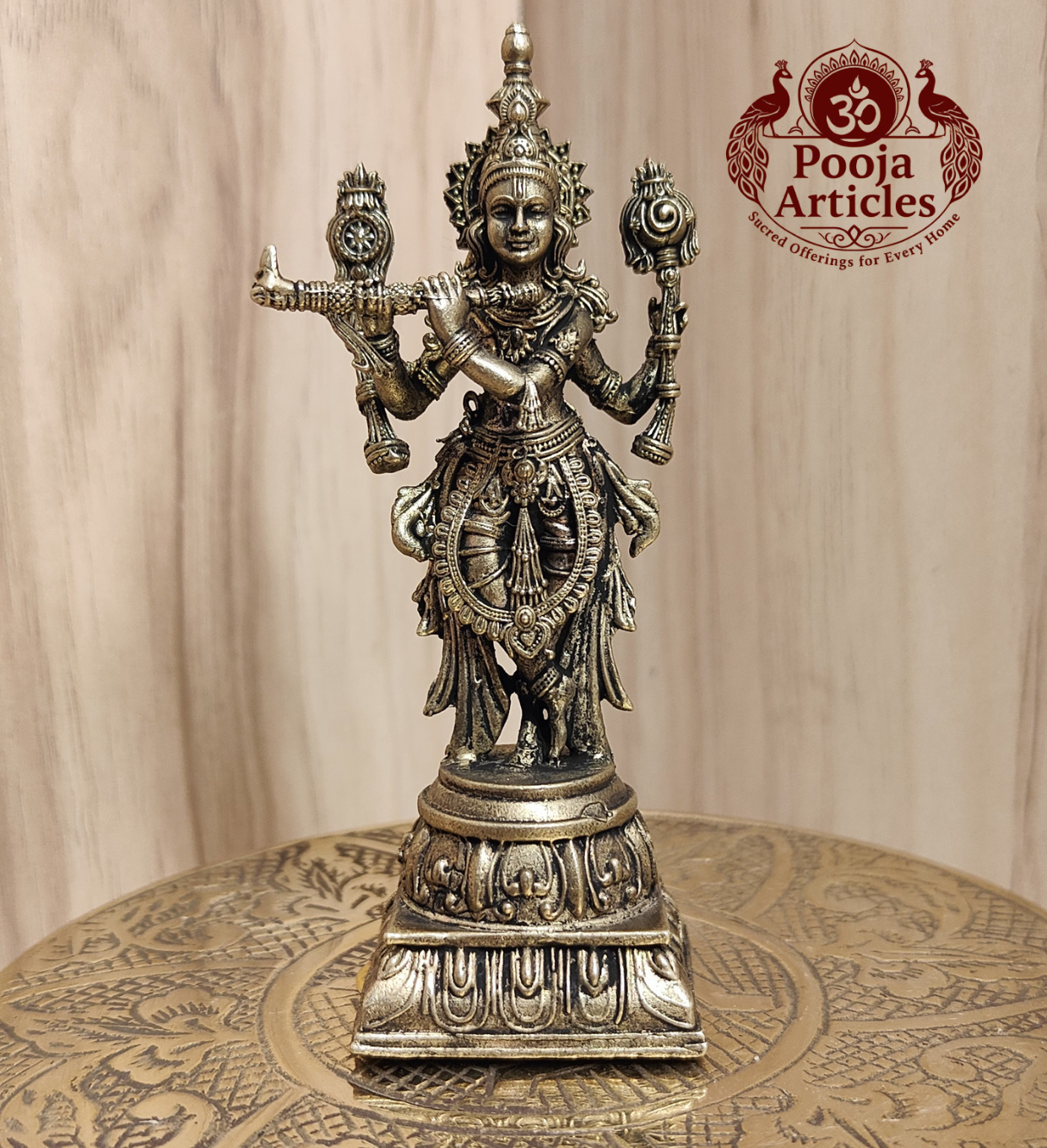Premium Brass Krishna Statue 3.6 Inch Premium Brass Krishna Statue 3.6 Inch