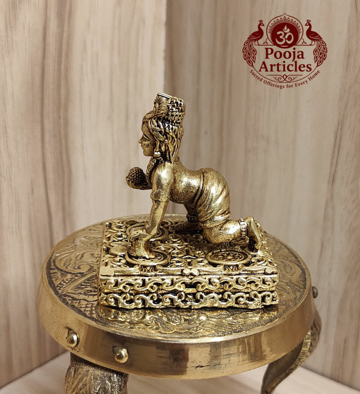 Premium Brass Laddu Gopal Idol 2.2-Inch