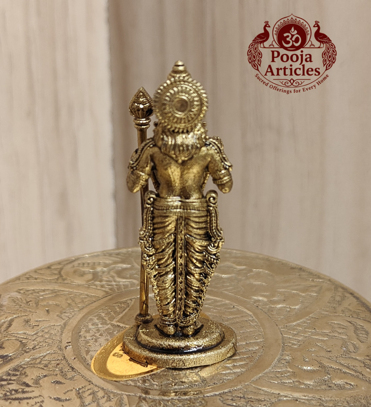 Premium Brass Lord Murugan Idol 2 Inch - Image 5