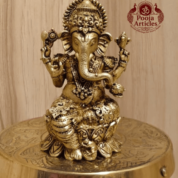 Premium Brass Vinayagar Statue 2.6 Inch
