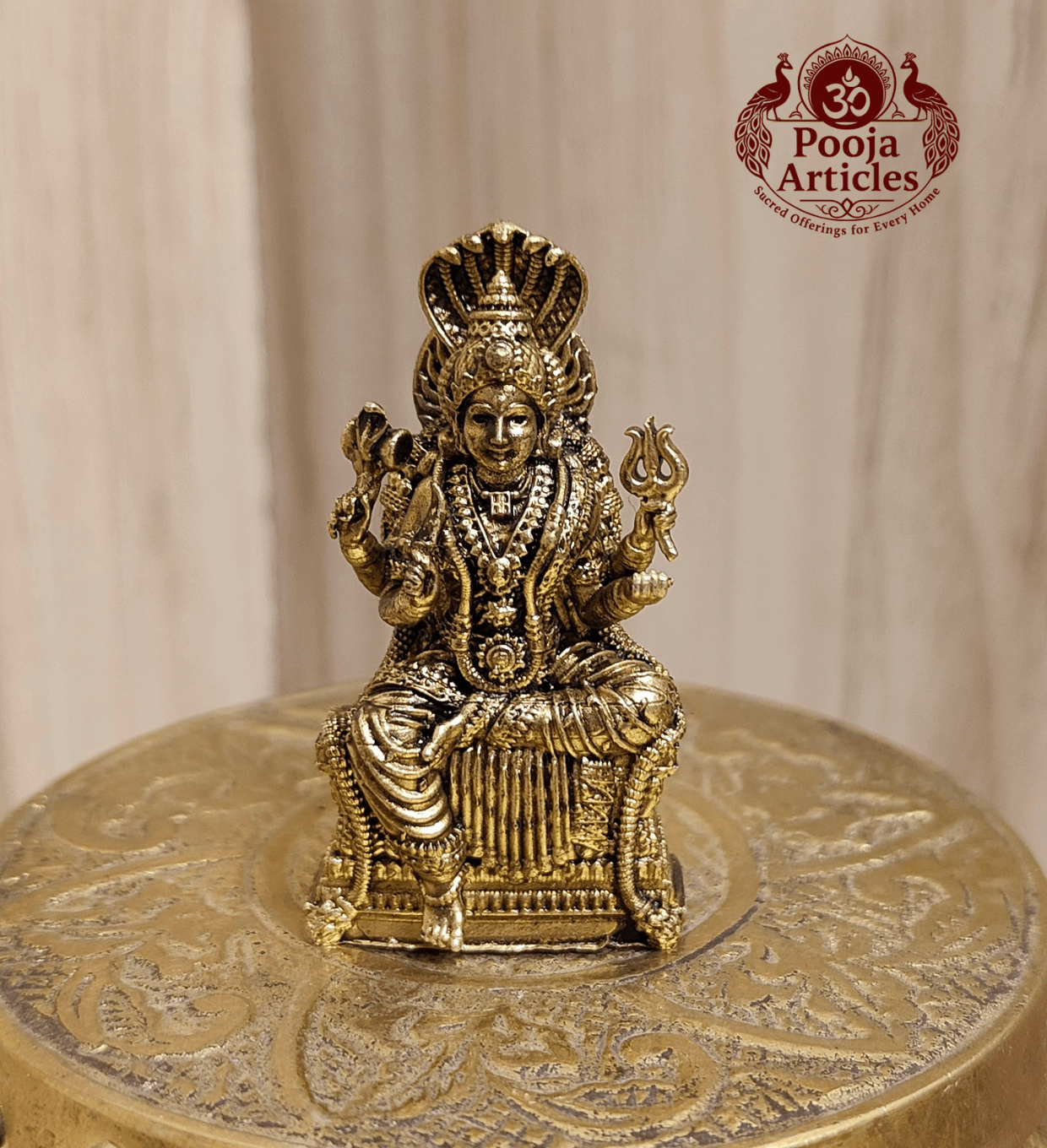 Premium Brass Mariamman Statue 2.5 Inch