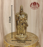 Premium Brass Meenakshi Amman Statue 3 Inch - Image 2