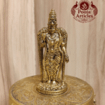 Premium Brass Meenakshi Amman Statue 3 Inch
