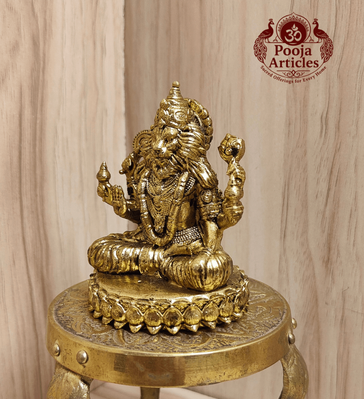 Premium Brass Narasimha Statue 3 Inch - Image 4