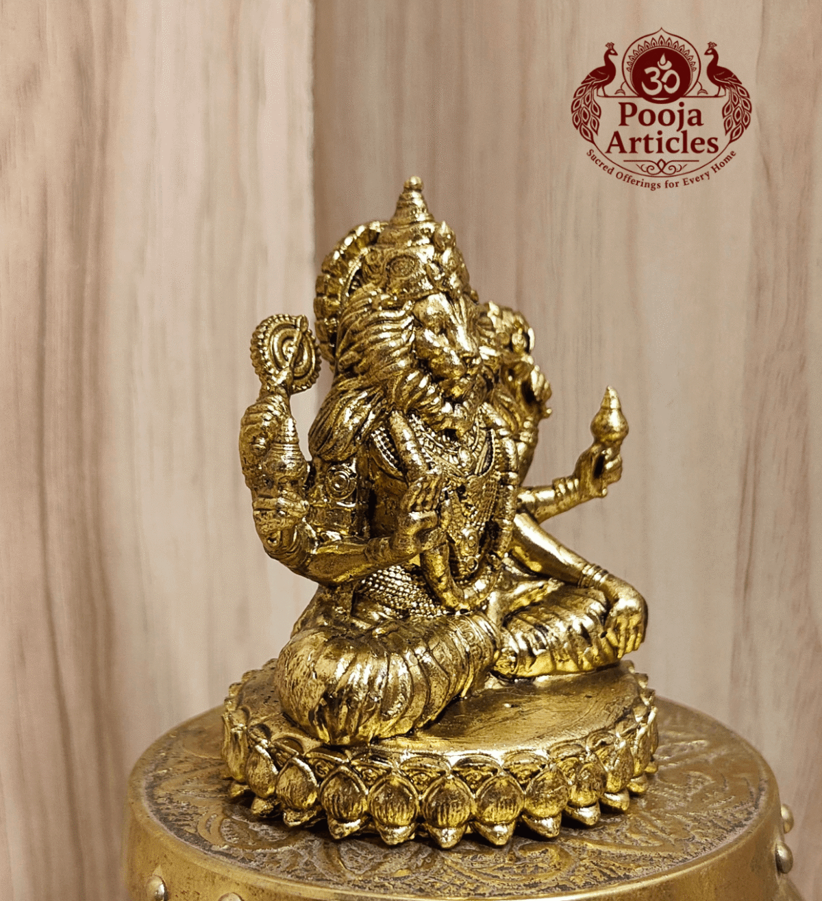 Premium Brass Narasimha Statue 3 Inch - Image 3