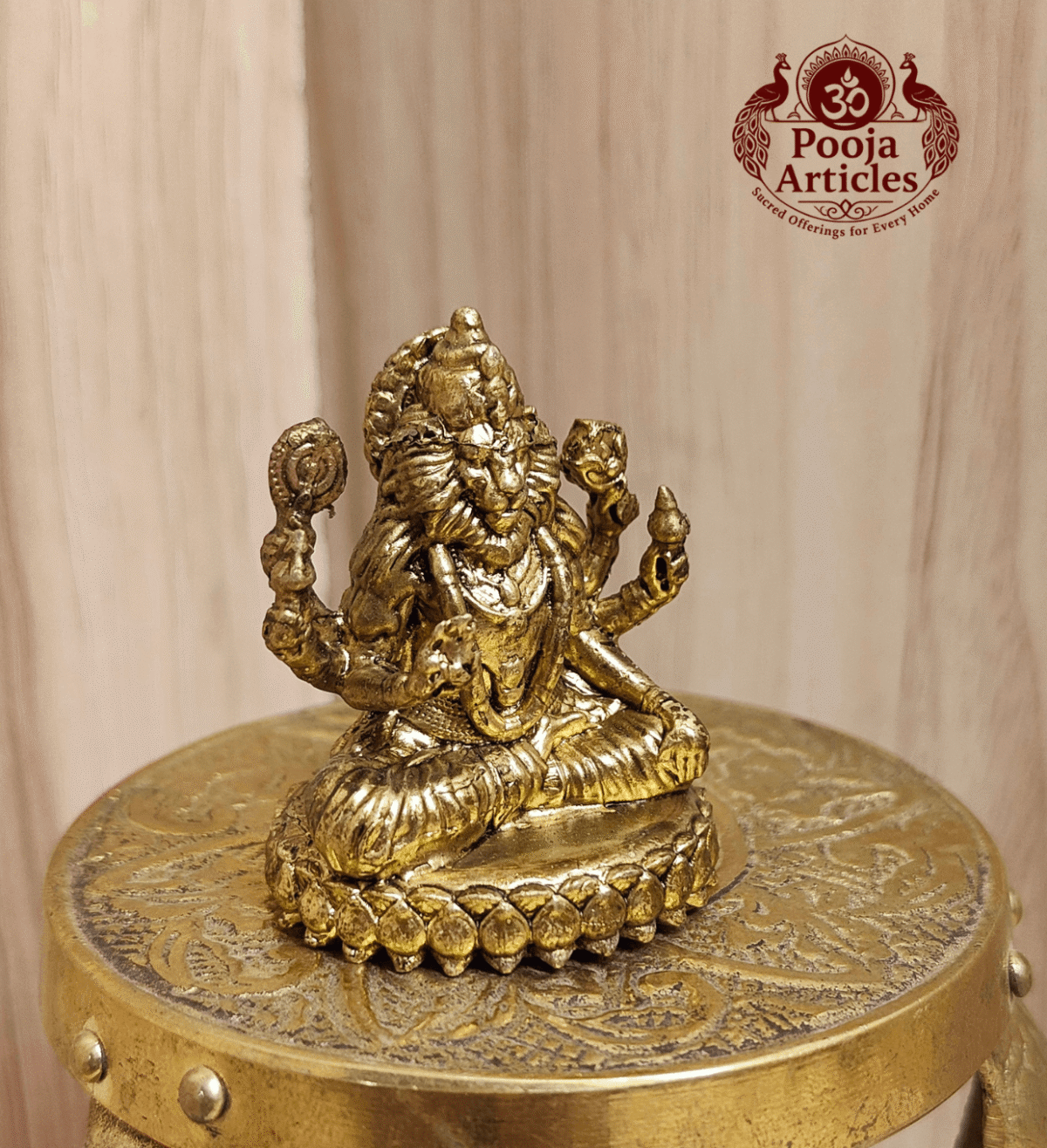 Premium Brass Narasimha Statue 1.7 Inch - Image 3