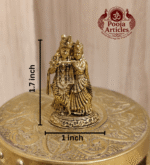 Premium Brass Radha Krishna Statue 1.7 Inch - Image 2
