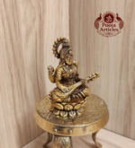 Premium Brass Saraswati Statue 3 Inch - Image 3