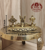Premium Brass Shankh Chakra Namah Idol 1.5 Inch - Image 2