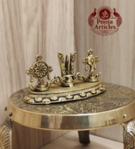 Premium Brass Shankh Chakra Namah Idol 1.5 Inch - Image 3