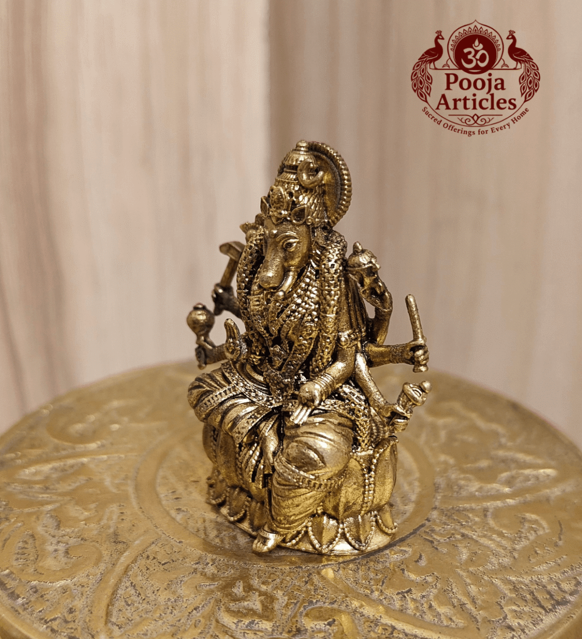 Premium Brass Varahi Amman Statue 1.7 Inch - Image 4