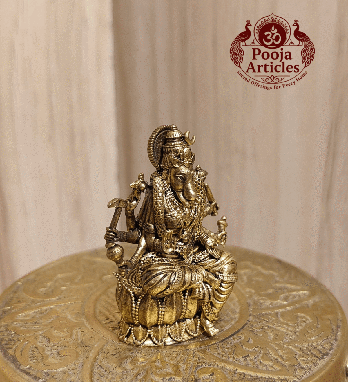 Premium Brass Varahi Amman Statue 1.7 Inch - Image 3