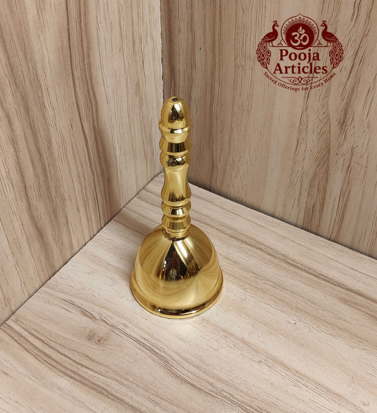 Premium Brass Pooja Bell 4.5 Inch - Image 3