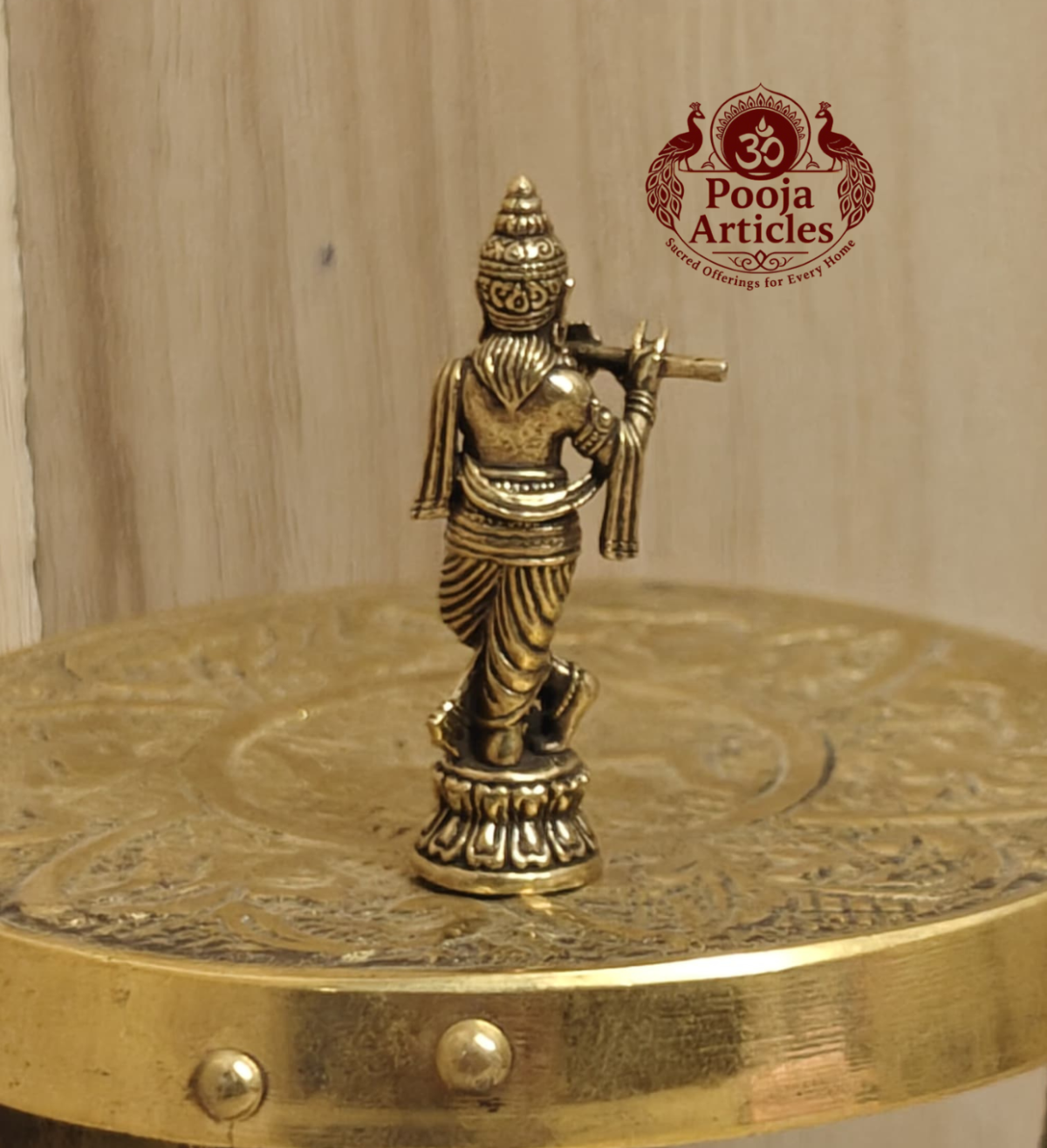 Miniature Brass Krishna Idol 1.5 Inch
